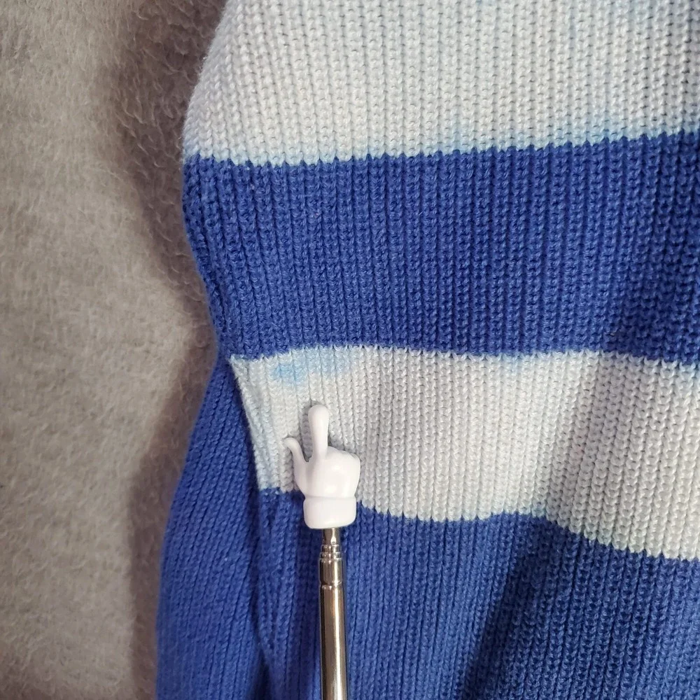 VINTAGE Demetre Men Sweater Small Blue America Cup Challenge '87 Crest Yacht‎